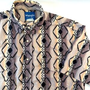 VTG Wrangler checotah western pearl snap shirt‎ mens 90s